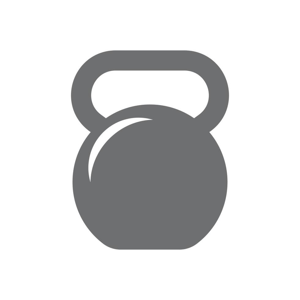 eps10 vecteur gris kettlebell solide icône isolé sur fond blanc. symbole de kettlebell dans un style moderne et plat simple pour la conception de votre site Web, votre interface utilisateur, votre logo et votre application mobile