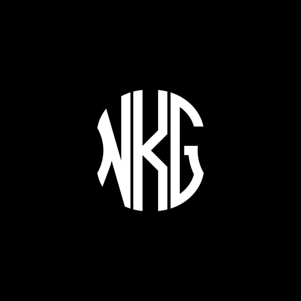conception créative abstraite du logo de la lettre nkg. conception unique de nkg vecteur