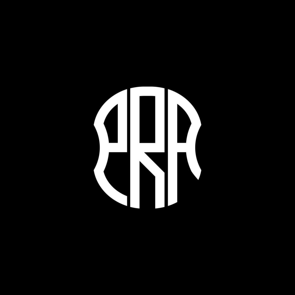 conception créative abstraite du logo de la lettre pra. design unique vecteur