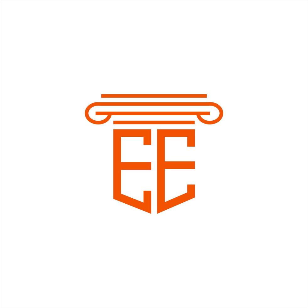 conception créative de logo de lettre ee avec graphique vectoriel