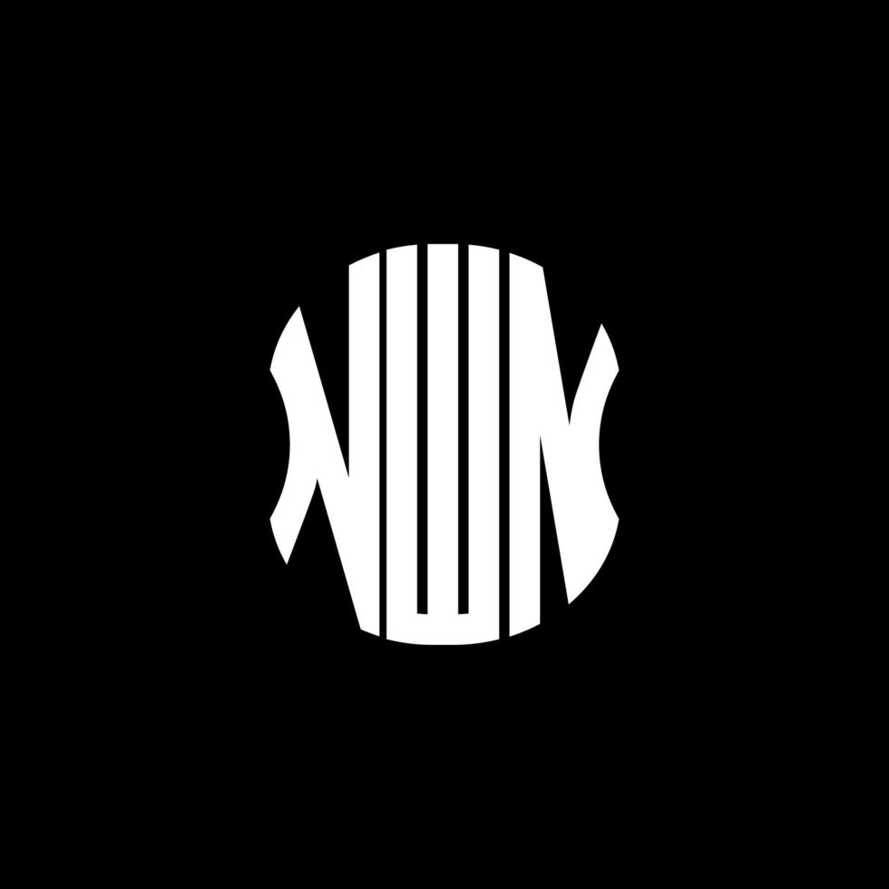 conception créative abstraite du logo de la lettre nwn. conception unique vecteur