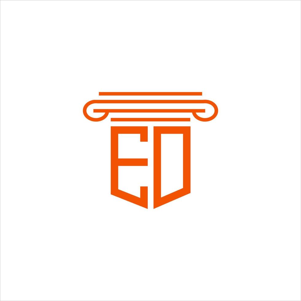 création de logo de lettre ed avec graphique vectoriel