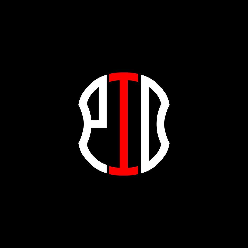 conception créative abstraite du logo de la lettre pid. conception unique vecteur