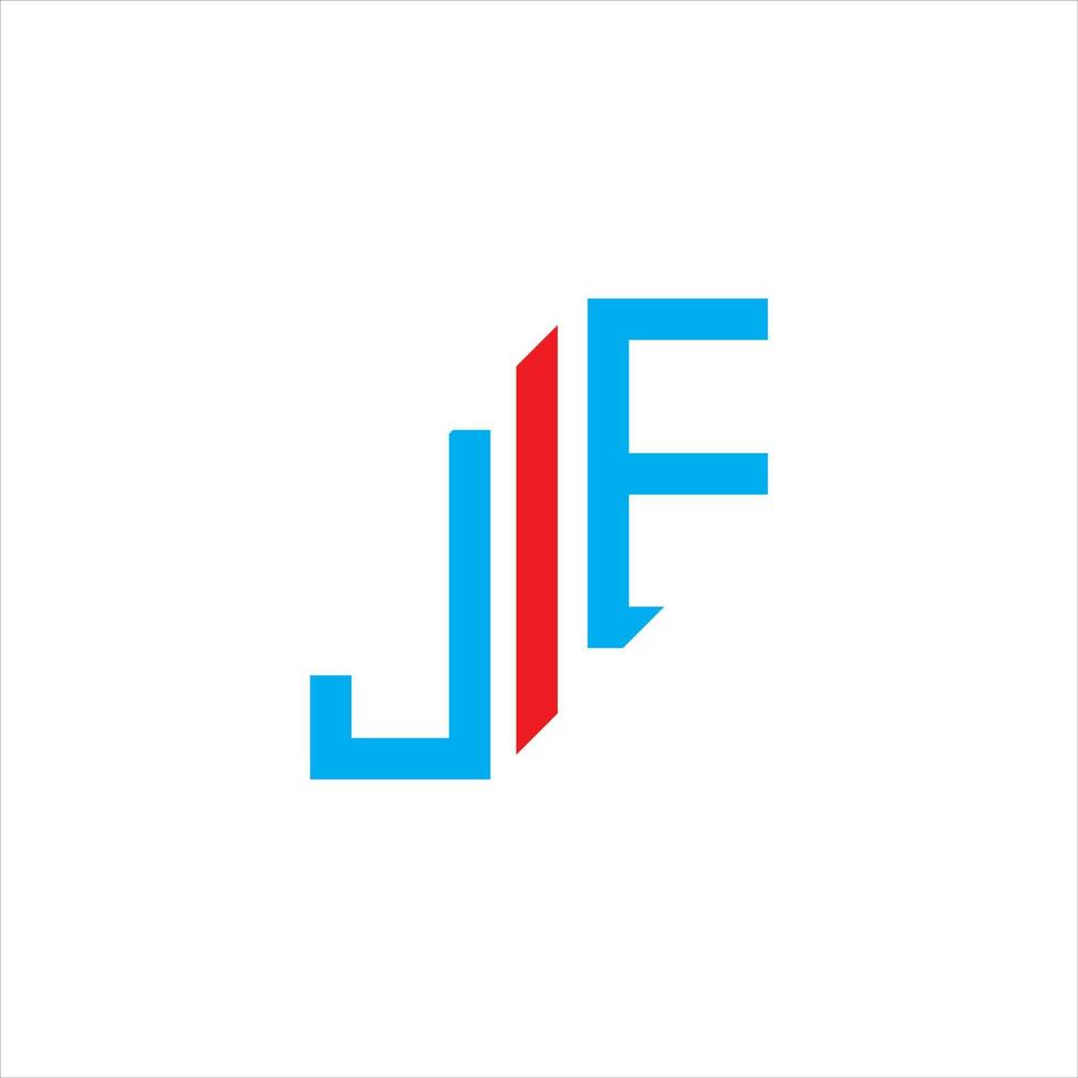 création de logo de lettre jf avec graphique vectoriel