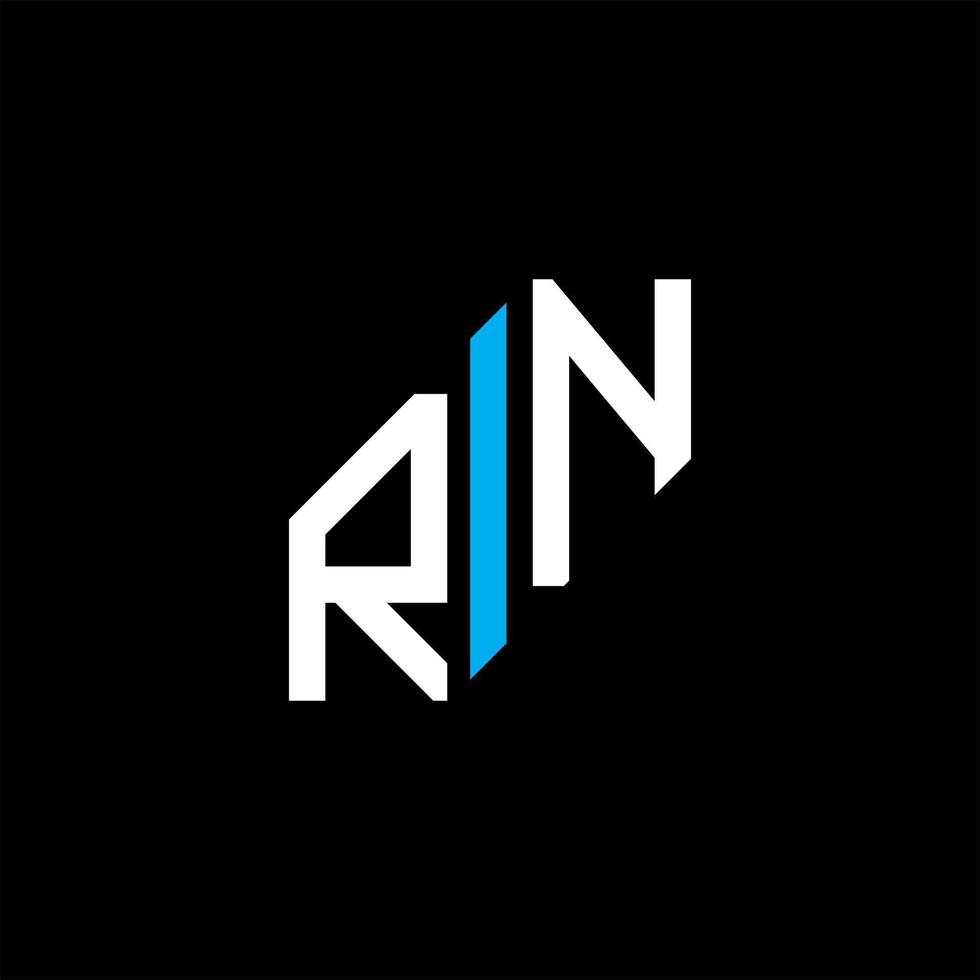 conception créative de logo de lettre rn avec graphique vectoriel