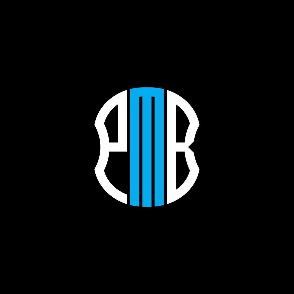 conception créative abstraite du logo de la lettre pmb. conception unique pmb vecteur