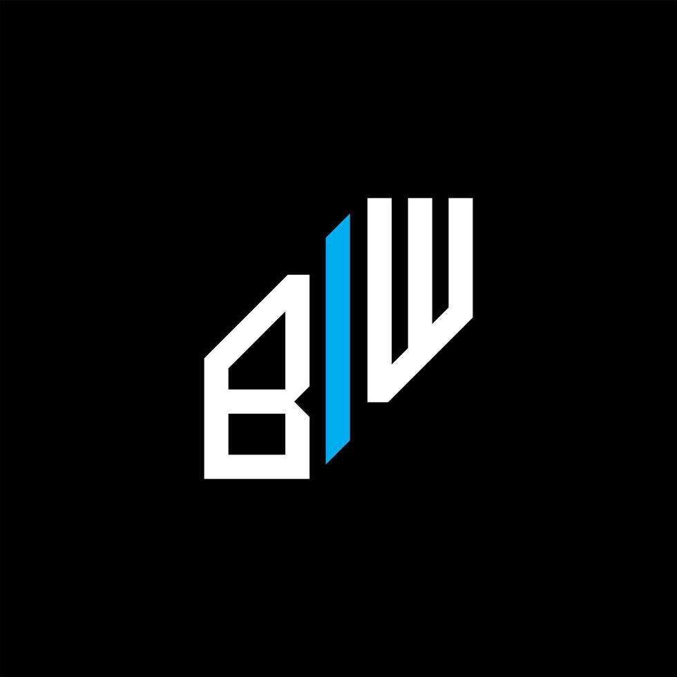 conception créative de logo de lettre bw avec graphique vectoriel