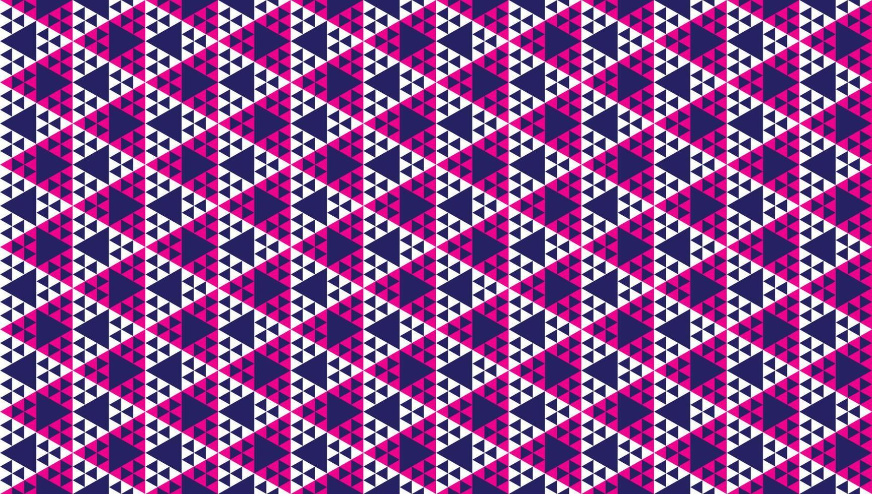 ornement de triangles polygonaux abstraits. fond d'écran de formes triangulaires. modèle de conception de motif géométrique sans soudure. bleu foncé, rose magenta, thème de couleur blanche. vecteur