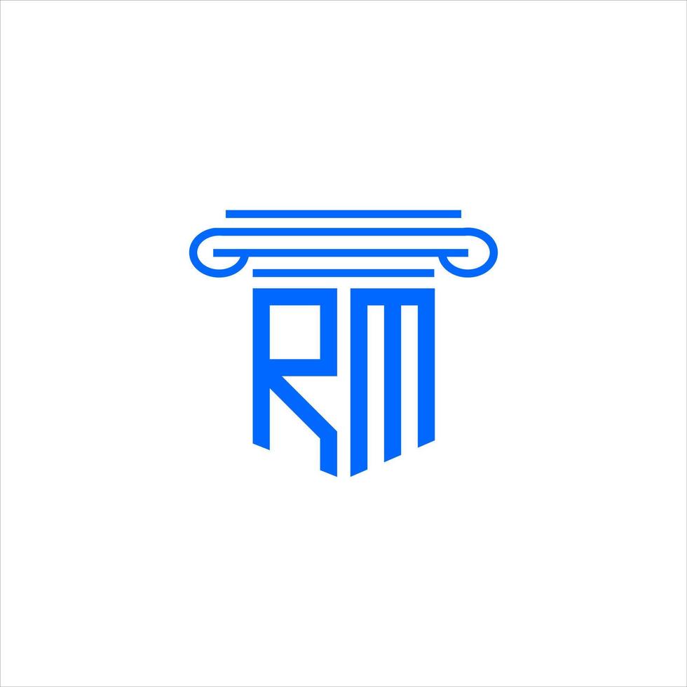 création de logo de lettre rm avec graphique vectoriel