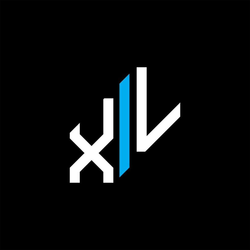 création de logo de lettre xl avec graphique vectoriel