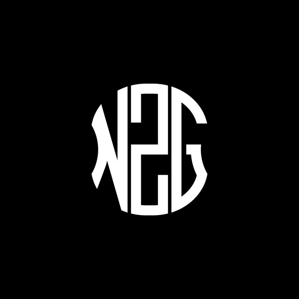 conception créative abstraite du logo de la lettre nzg. conception unique nzg vecteur