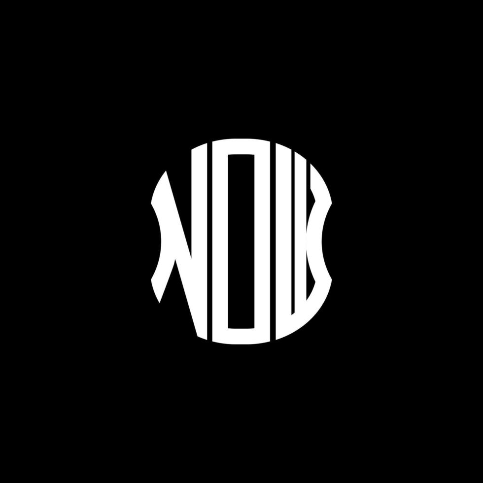 conception créative abstraite du logo de la lettre ndw. conception unique vecteur