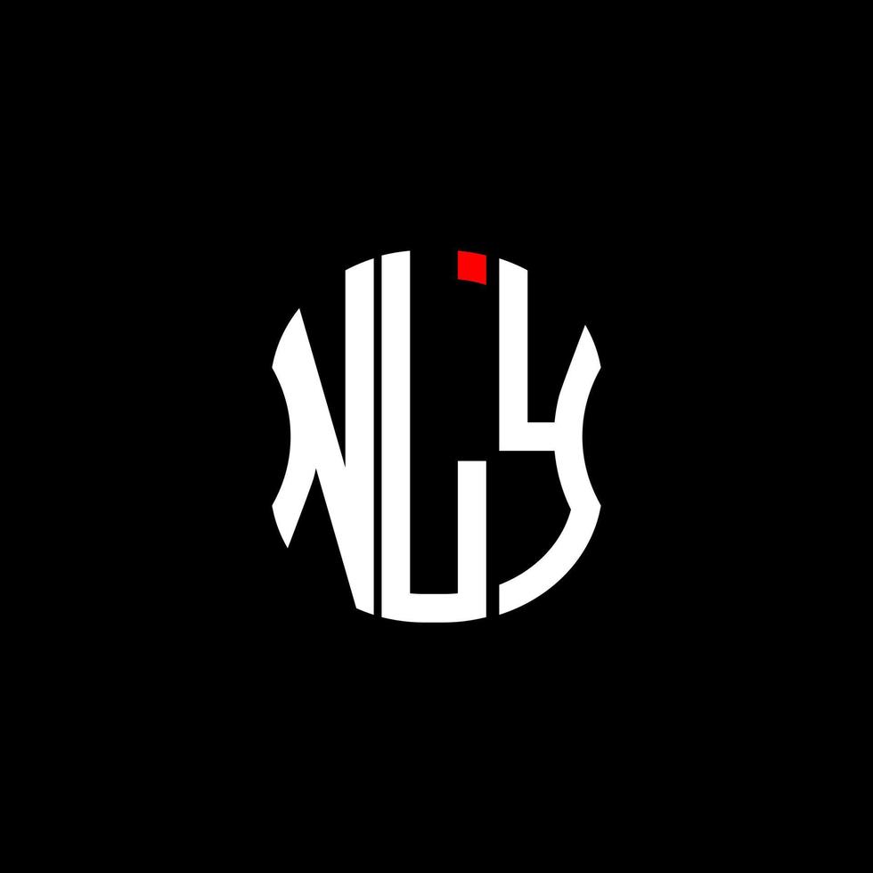 conception créative abstraite du logo de la lettre nly. design unique vecteur