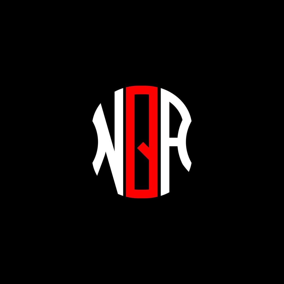 conception créative abstraite du logo de la lettre nqa. conception unique nqa vecteur