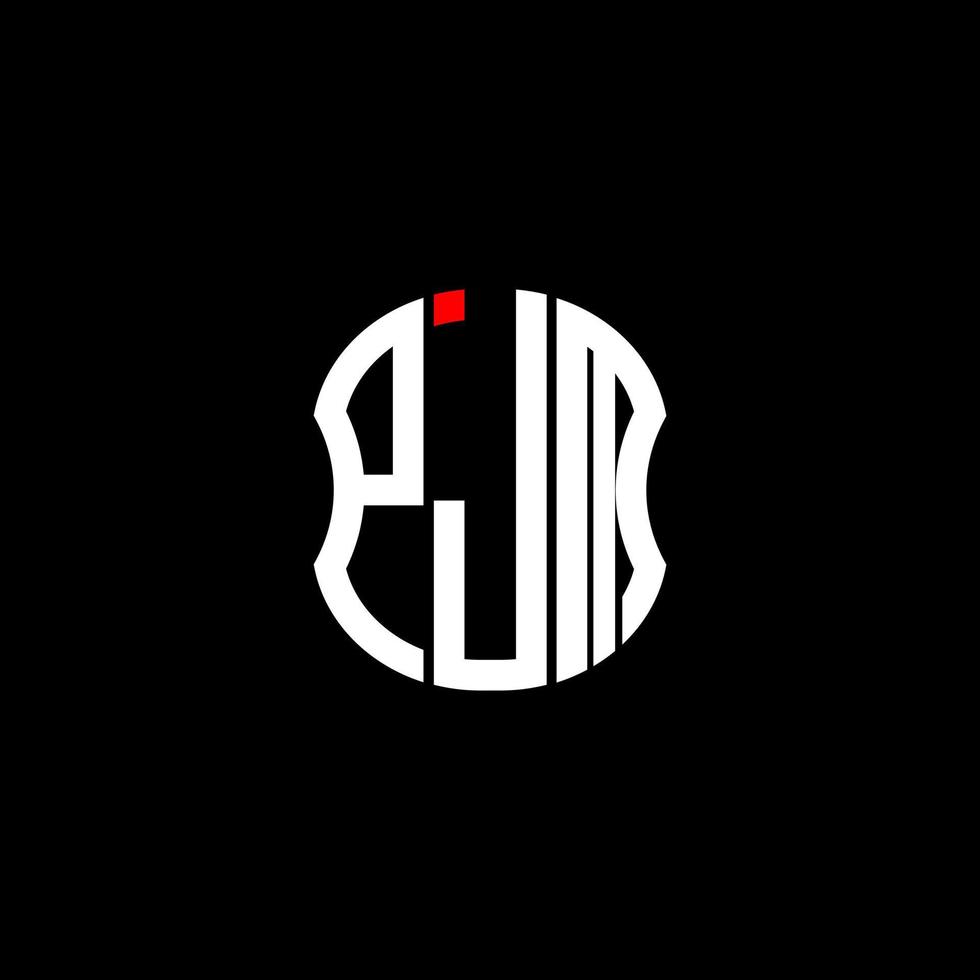conception créative abstraite du logo de la lettre pjm. conception unique pjm vecteur