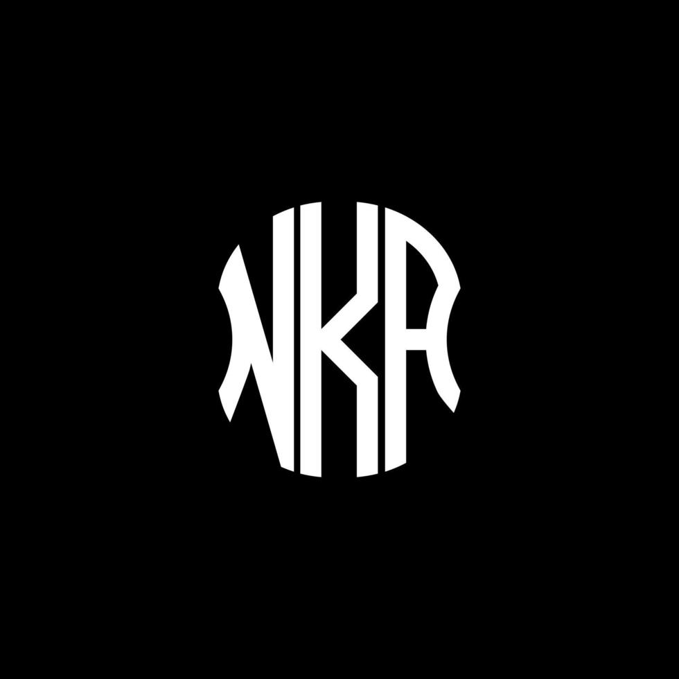 conception créative abstraite du logo de la lettre nka. conception unique nca vecteur