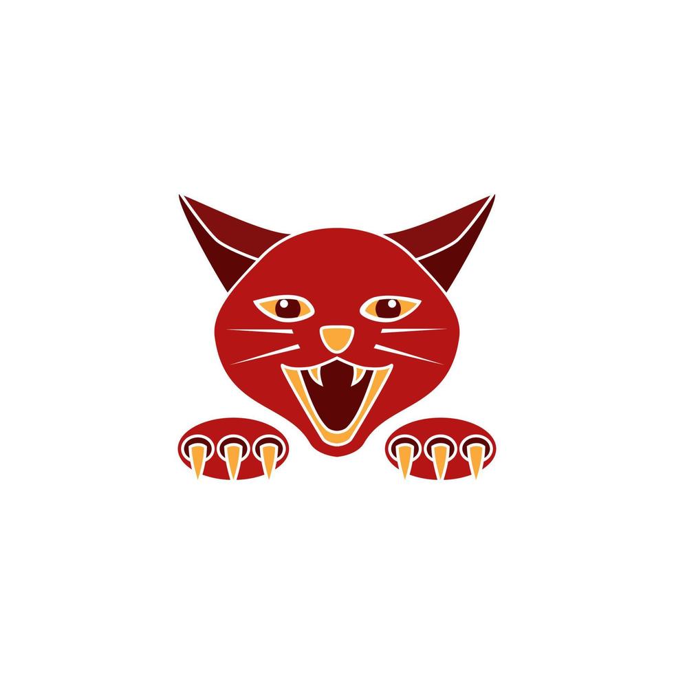 logo mascotte, icône de chat, design élégant unique et moderne vecteur