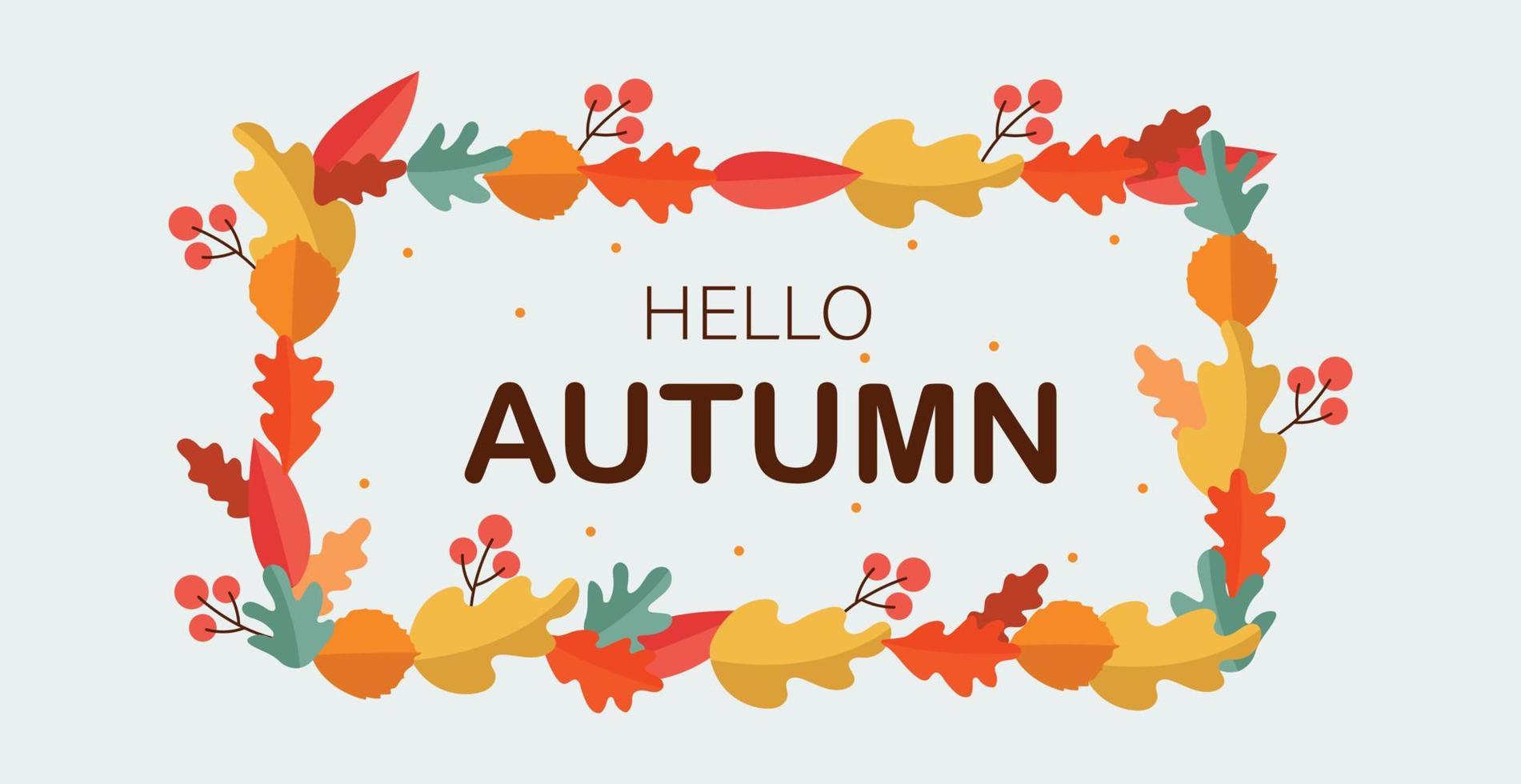 bannière colorée avec des feuilles tombées d'automne. abstrait automne pour les réseaux sociaux. modèle Web pour invitation à un événement, coupon de réduction, événements publicitaires et promotionnels - image vectorielle vecteur