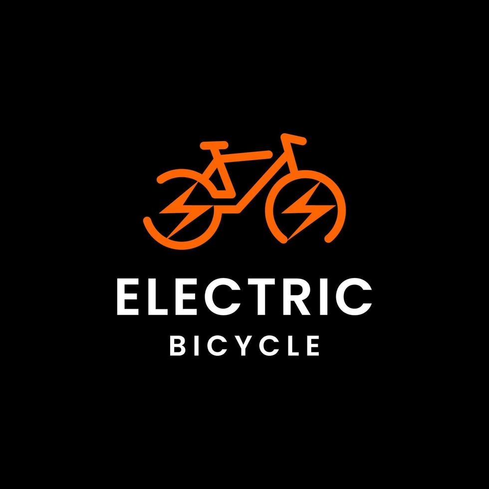 vecteur de conception de logo de vélo électrique