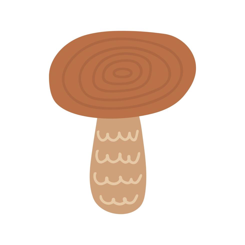 illustration vectorielle dessinée à la main de champignons, champignons. style bande dessinée. vecteur