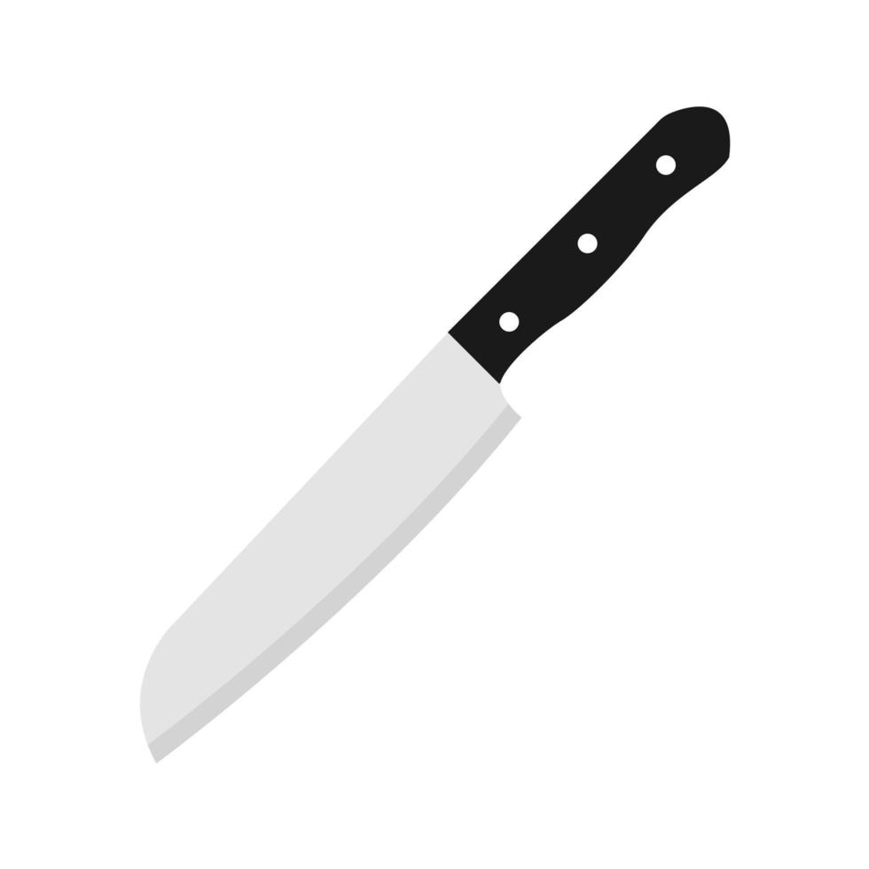 couteau santoku design plat illustration vectorielle vecteur