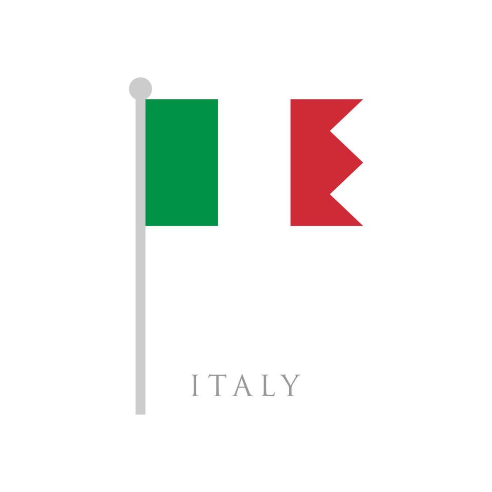drapeau italie design plat illustration vectorielle vecteur