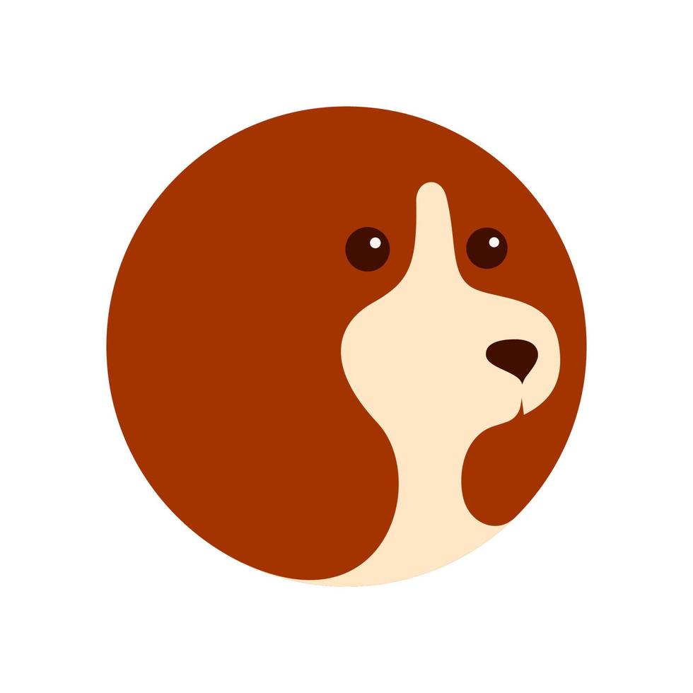 création d'icône logo cercle animal de compagnie chien vecteur