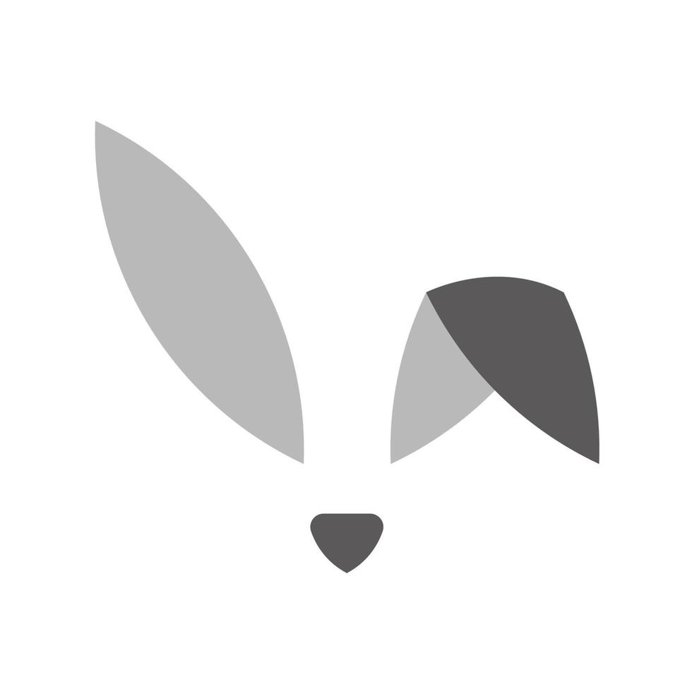 logo ou icône d'animal de lapin vecteur