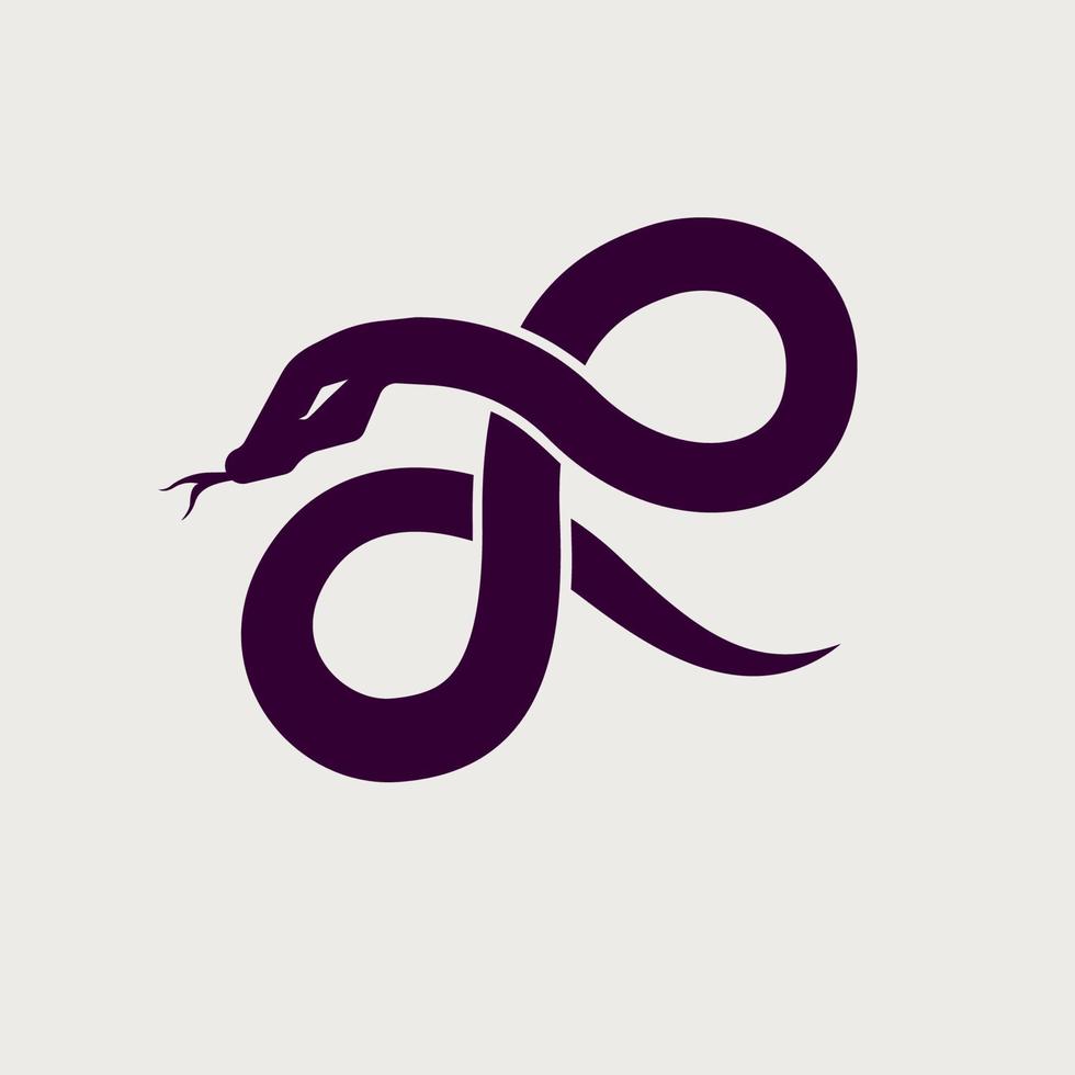 symbole d'icône logo serpent vecteur
