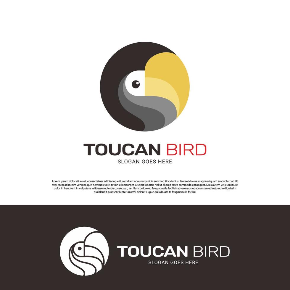 création de logo oiseau ara toucan vecteur