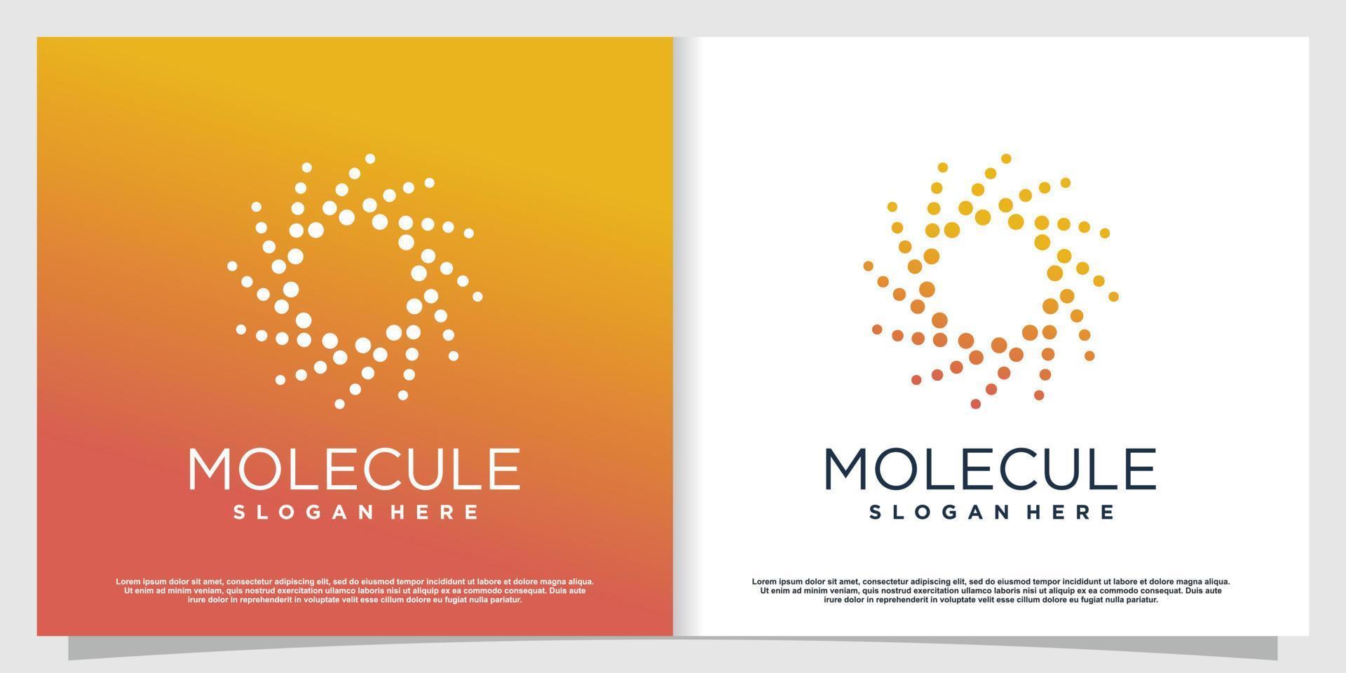 création de logo de molécule avec concept créatif moderne vecteur premium partie 2