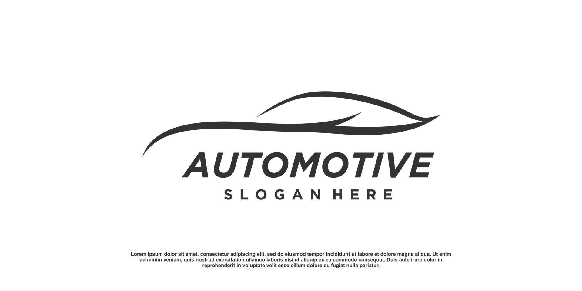 création de logo automobile avec vecteur premium de concept simple et minimaliste