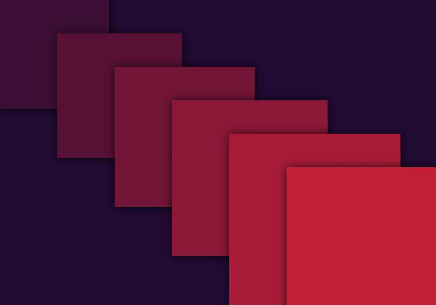 papier de couche de chevauchement géométrique de fond rouge coupé sur fond sombre avec un design d'espace vecteur