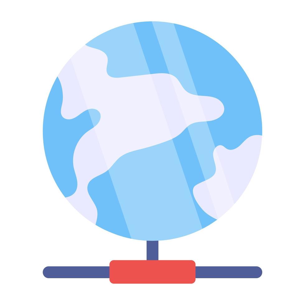 icône de téléchargement premium du globe réseau vecteur