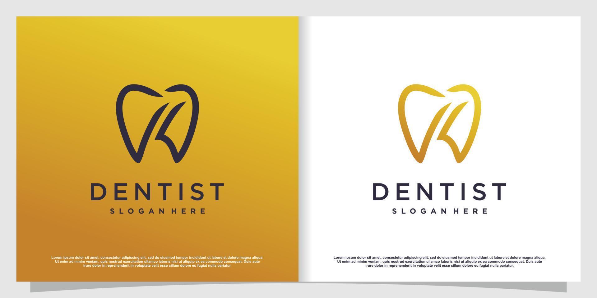 création de logo dentaire avec vecteur premium de style élément créatif partie 8