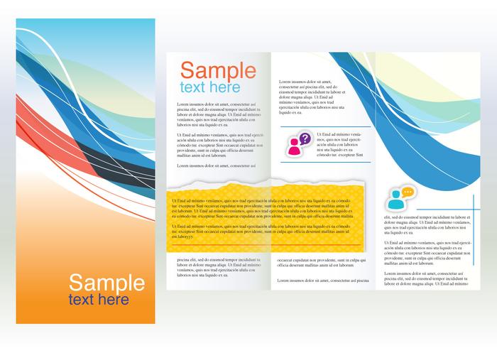 Brochure de courbes de conception d'entreprise vecteur