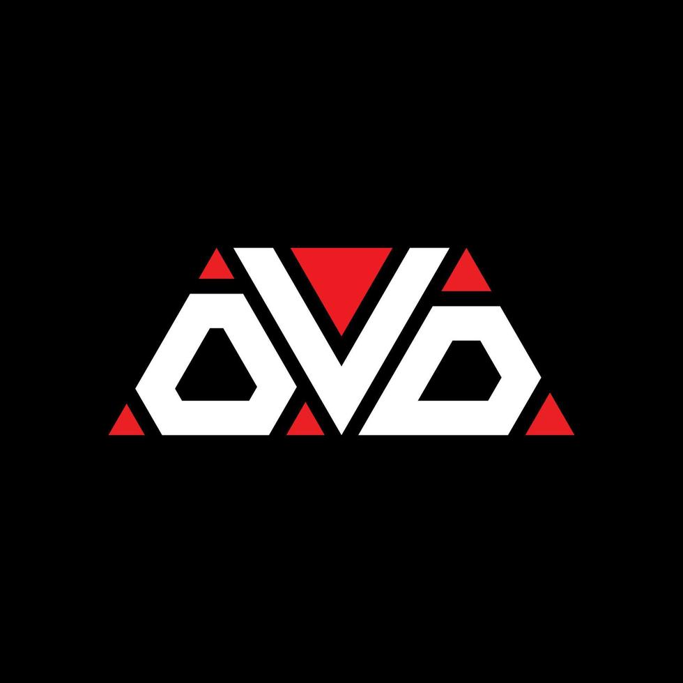 création de logo de lettre triangle ovd avec forme de triangle. monogramme de conception de logo triangle ovd. modèle de logo vectoriel triangle ovd avec couleur rouge. logo triangulaire ovd logo simple, élégant et luxueux. ovd