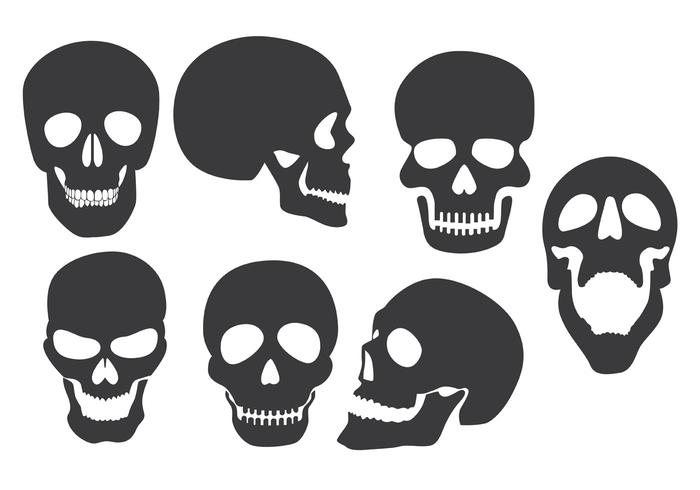 Vecteurs de silhouette de crâne vecteur