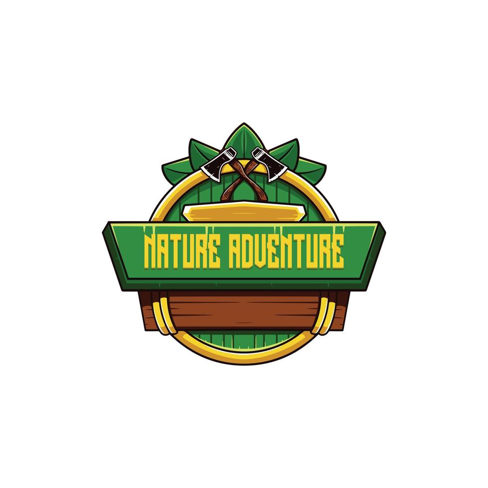 logo vectoriel d'emblème d'aventure nature.