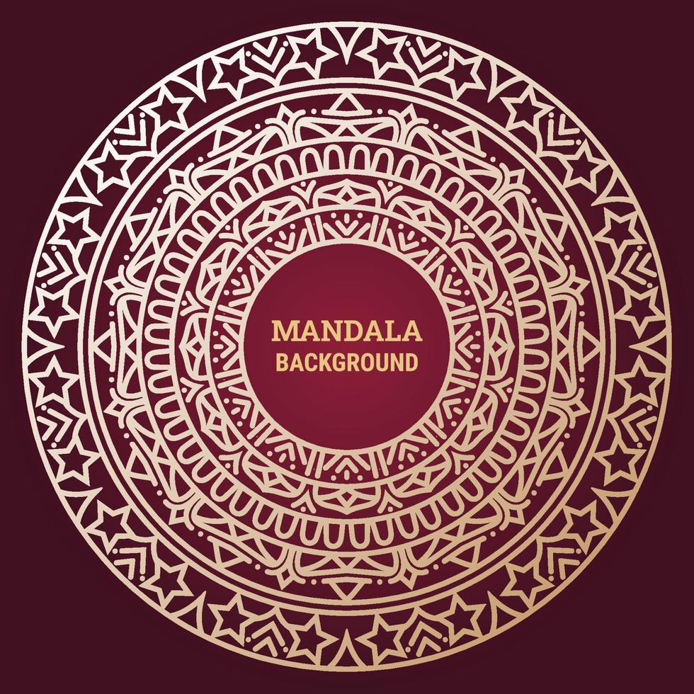 décoration d'ornement de fond de mandala de luxe vecteur