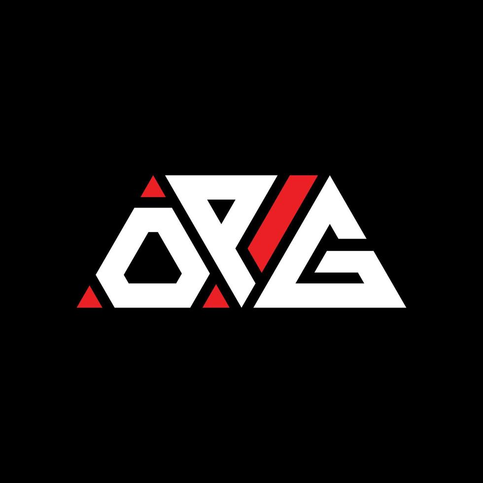 création de logo de lettre triangle opg avec forme de triangle. monogramme de conception de logo triangle opg. modèle de logo vectoriel triangle opg avec couleur rouge. logo triangulaire opg logo simple, élégant et luxueux. opg