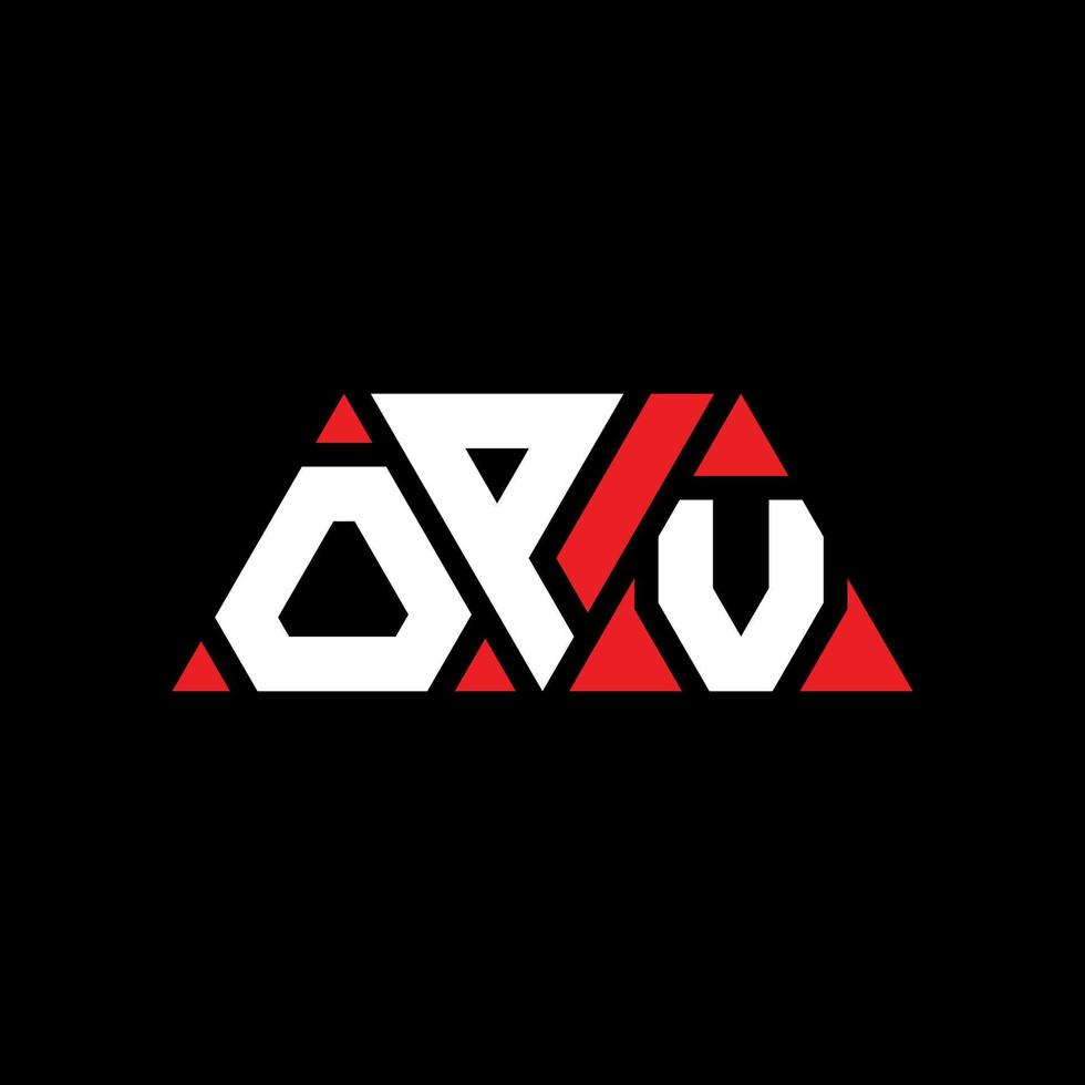 création de logo de lettre triangle opv avec forme de triangle. monogramme de conception de logo triangle opv. modèle de logo vectoriel triangle opv avec couleur rouge. logo triangulaire opv logo simple, élégant et luxueux. VPO