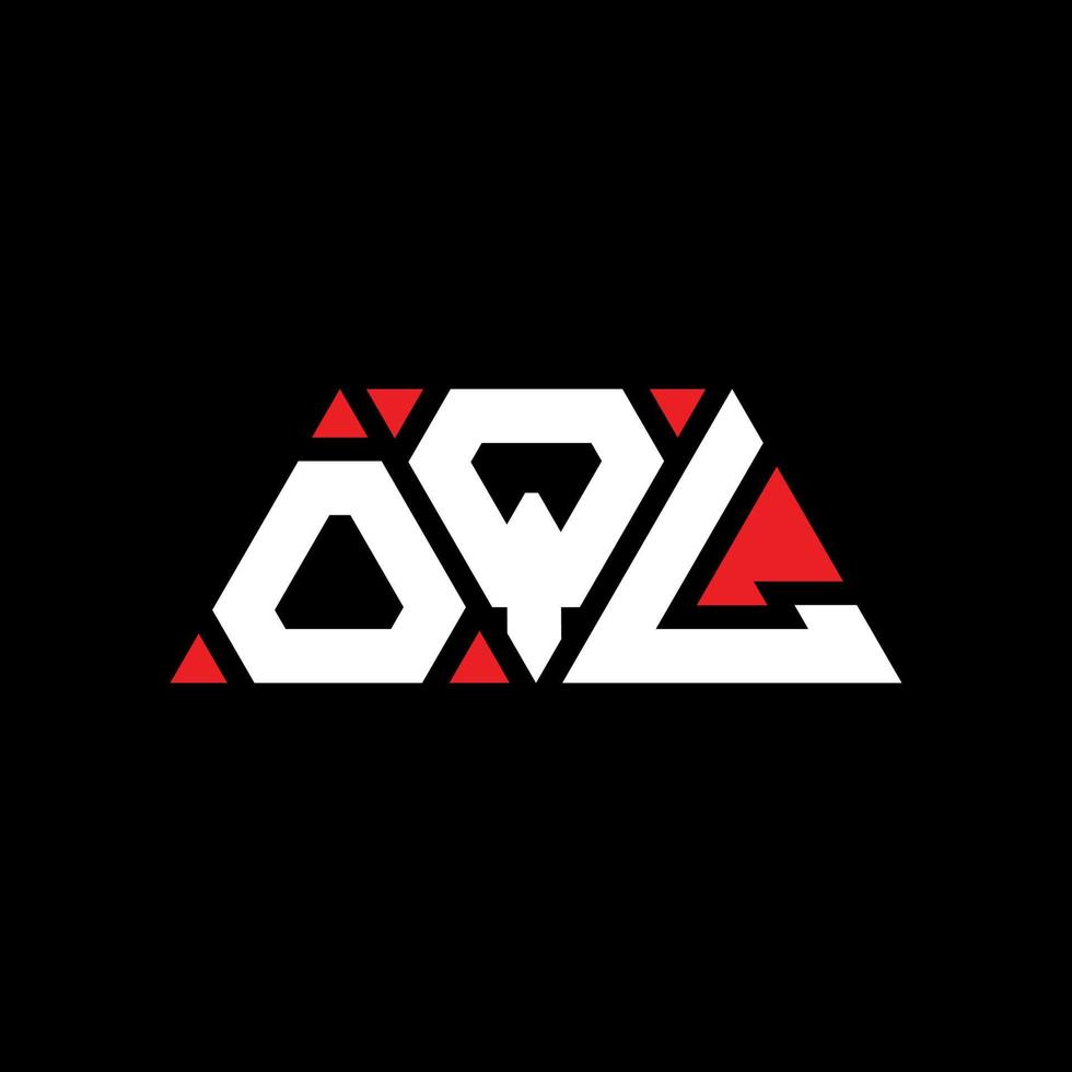 création de logo de lettre triangle oql avec forme de triangle. monogramme de conception de logo triangle oql. modèle de logo vectoriel triangle oql avec couleur rouge. logo triangulaire oql logo simple, élégant et luxueux. chouette