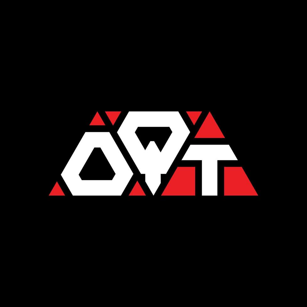 création de logo de lettre triangle oqt avec forme de triangle. monogramme de conception de logo triangle oqt. modèle de logo vectoriel triangle oqt avec couleur rouge. logo triangulaire oqt logo simple, élégant et luxueux. oqt
