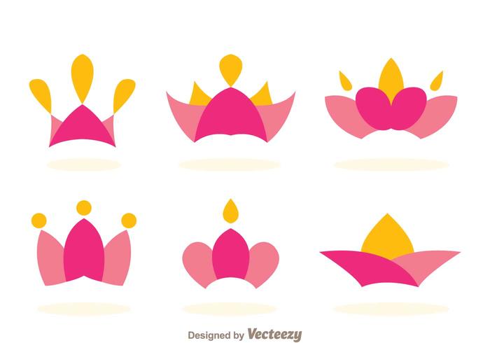 Princess crown logo vectors