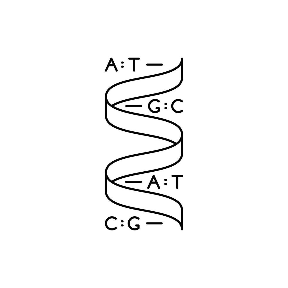 vecteur d'icône de symbole médical d'adn