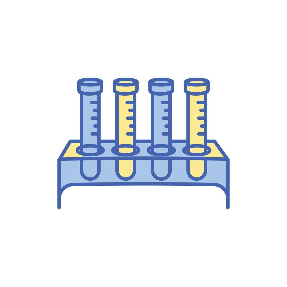 icône de tube à essai de laboratoire médical vecteur
