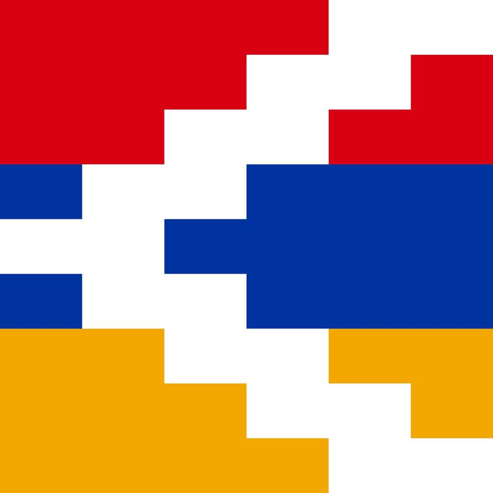 drapeau artsakh, couleurs officielles. illustration vectorielle. vecteur