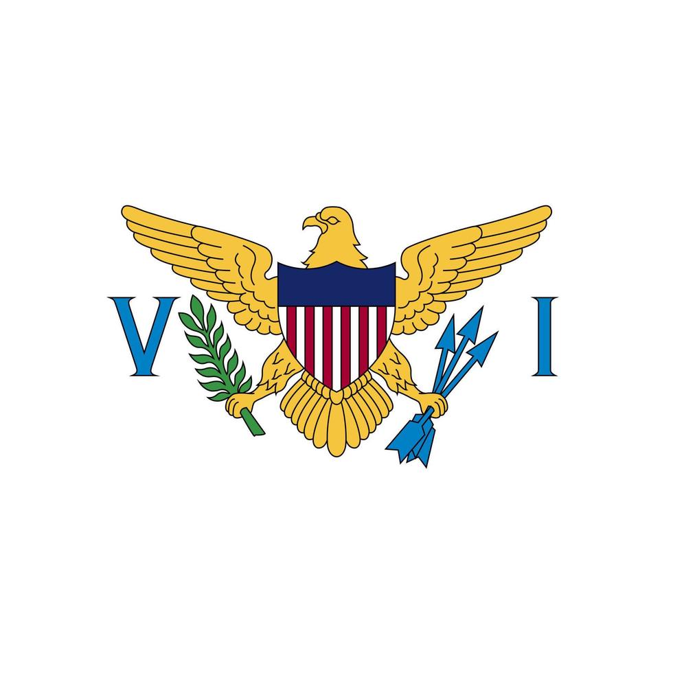 drapeau des îles vierges, couleurs officielles. illustration vectorielle. vecteur