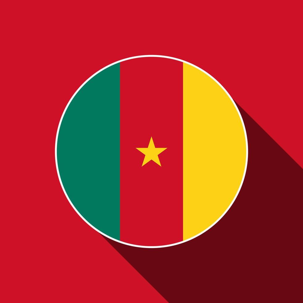 pays cameroun. drapeau camerounais. illustration vectorielle. vecteur